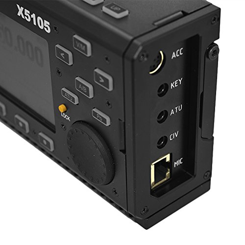 Xiegu X5105 OUTDOOR VERSION 5W 3800mAh HF TRANSCEIVER with IF Output, All Bands Covering SSB CW AM FM RTTY PSK Black