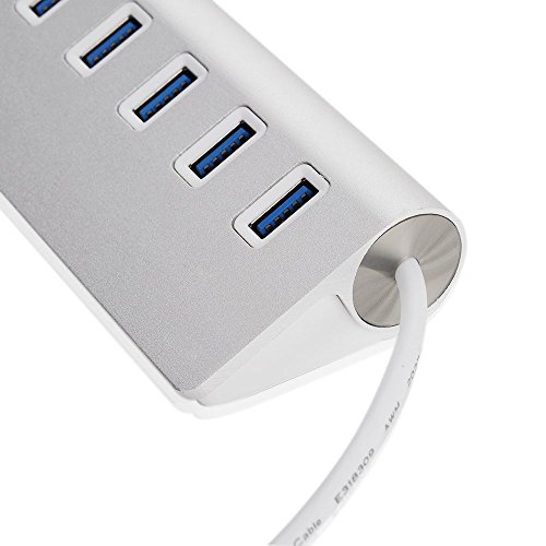 smartera® Portable Design 7 Ports Steckdose USB-Buchse Spender für Mac iMac Mac Book Pro Air PC Laptop iPhone 5S 5 C 5 4S Galaxy S5 S4 Note 3 2 (USB 3.0 Plug und Play) - 4