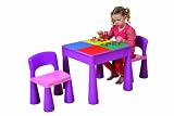 Reversible mesa Liberty House - Juego de Mesa y 2 sillas Infantiles, Color Morado