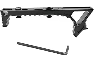 ProWildGear Universal Aluminum Link Curved Angled Hand Stop for KeyMod Handguard Rail System