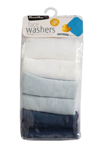 Mum 2 Mum Face Washers (Navy/Baby Blue/White)