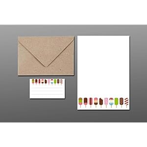 Briefpapier Set / Eis am Stiel