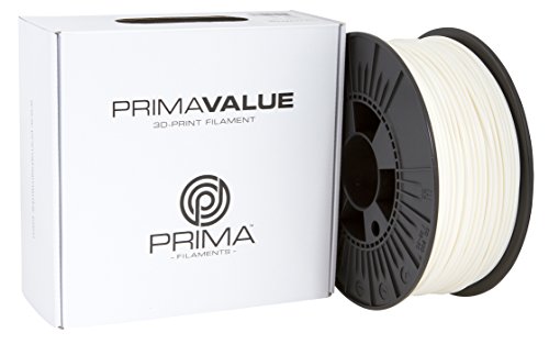 Prima Filaments PV-ABS-285-1000-WH PrimaValue Filamento ABS, 2.85 mm, carrete de 1 kg
