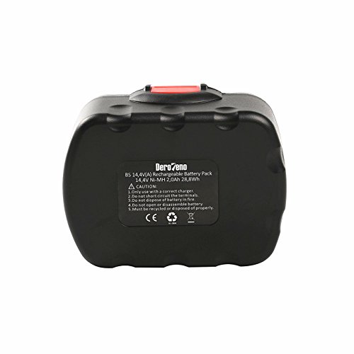DeroTeno 14,4V 2000mAh Ersatz Akku für Bosch 13614 13614-2G 15614 1661 22614 32614 3454 34614 3660K 2607335685 - 4