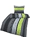 Produktbild Soma Biber Bettwäsche 4tlg.155x220 80x80 Borde anthrazitGrün