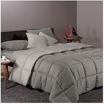 Trapunta Moderna Caleffi In Microfibra - Piazza E Mezza, Grigio, Made In Italy - Foto 3