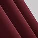 Deconovo Solid Blackout Curtain Eyelet Curtain Thermal Insulated Window Blackout Curtain for Babies Room 140x180 cm Red 1 Panel