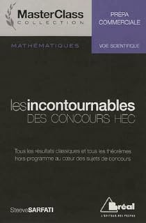 jaquette livre Les incontournables des concours HEC : Voie scientifique