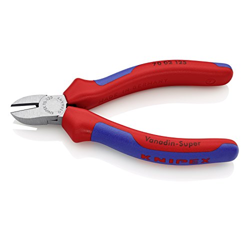 KNIPEX 70 02 125 Seitenschneider, präzises Schneiden bis Ø 3,0 mm, mit Mehrkomponenten-Griffhüllen, 125 mm - 2