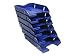 Produktbild Briefablage 6 Stück A4-C4 stapelbar PET blau Dokumentenablage Schreibtischablage Formularablage Briefkorb Ablagenkorb Ablagenbox