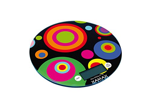 Jhn Kchenwaage digital Disco schwarz/bunt