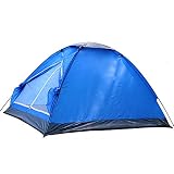 Skytower azul Festival Camping senderismo de Montaña parte superior de cúpula de Plain impermeable compacto 2 personas tienda al aire libre