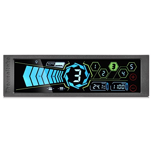 Thermaltake Commander Lüfterkontroller schwarz/blau - 5