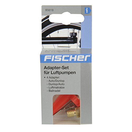 Fischer 4tlg Luftpumpen Adapter Set, Silber, One Size - 2