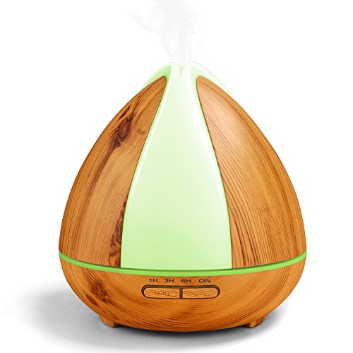 OMOTON Aroma Diffusor 300ml automatischer Luftbefeuchter mit 7 Farbwechsel LED für Yoga, Salon, Spa, Büro, Wohn-, Schlaf-, Bade- oder Kinderzimmer