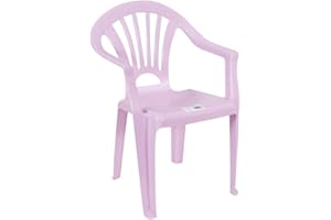 YöL Pink Children's Plastic Dining Chairs - Picnic Indoor Outdoor Summer Kids Garden