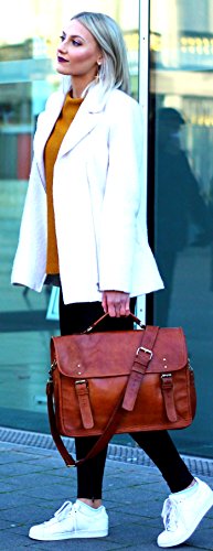 MaCorio Argan-Nature „Bobby“ 17,3″ Vintage Leder-Trendtasche, Umhängetasche, Collegetasche, Schultertasche, Unisextasche, Laptoptasche, Bürotasche, Aktentasche, Unitasche, Lehrertasche - 6