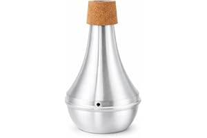 ALOMEJOR Aluminum Trumpet Mute for Cornet Horn - Portable Practice Cup Silencer for Brass Instruments | Lightweight Sound Dampening Tool for Music Practice with Easy Storage & Durable Design