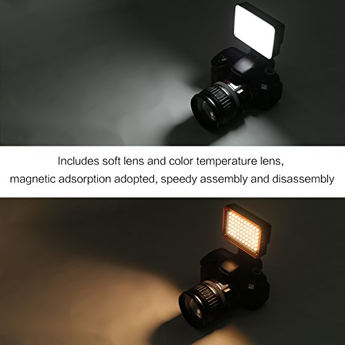 Koolertron Lampe de Cam  ra 60 LEDs Haute Puissance Lumi  re de Vid  o Eclairage pour Appareils photo reflex SLR Canon  Nikon  Pentax  Panasonic SONY  Samsung Olympus etc 