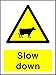 Produktbild Slow Down Rind Zeichen Landschaft Landwirtschaft Gesundheit und Sicherheit coun0007 30 x 40 cm