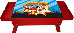 Enigmatic Woodworks Multi-Purpose Table for Kids (Red Super Hero)