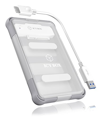 Icy Box IB-275U3 Externes Gehäuse mit USB 3.0 für 2,5 Zoll HDD & SSD, wasserdicht, staubdicht, IP66-Schutzklasse, werkzeuglos, UASP, grau