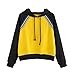 Produktbild ABsoar Sweatshirt Damen Hoodies Kapuzenpullover Bunt Patchwork Langarm Hoodie Pullover Tops Bluse Oberseiten Sportshirt Strickpullover