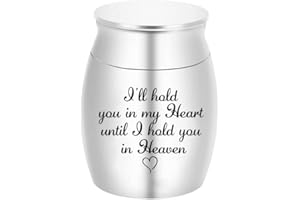 LIKEUDO Small Urns Mini Cremation Human Ashes Holder Stainless Steel Memorial Keepsake Ash Funeral Urn for Pet Small Ashes Urns for dog pet