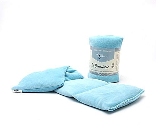 Eco-conseils® - Bolsa de semillas para microondas con forro de terciopelo (8 colores), 100% natural, uso versátil, velur, turquesa, 45x15x3