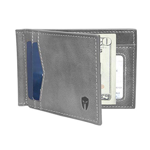 Digital Armor Minimalist Front Pocket Wallet Rfid Blocking Genuine Leather Mens Slim Bifold Wallet With Money Clip, Id Holder, 7 Slots, Secure Credit Card Holder