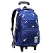 Produktbild XHHWZB Rolling Rucksack, Kinder Rucksack Roll Rucksack Schule Rucksack mit Rädern (Farbe : A)