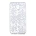 Produktbild Flymaff Galaxy J4 2018 Handy Fall + [Free Displayschutzfolie], Ultra Slim Weiche Premium Gel TPU Fashion Dünn Schutzhülle für Samsung Galaxy J4 2018, White Lace Flower, Samsung Galaxy J4 2018