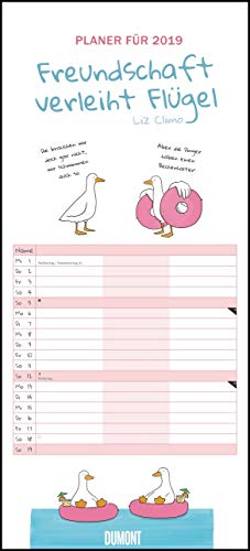 Freundschaft verleiht Flügel 2019 - Kalender für zwei - Wandkalender - Format 22 x 49 cm