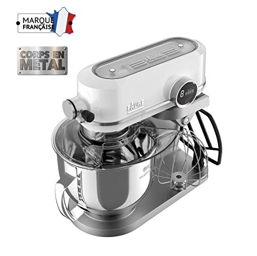 Faure FKM-902ME1 Robot Pâtissier Magic Baker Excellence - 800W transmission directe - Mouvement Planétaire - Bol Inox 5,2L - Coloris Blanc