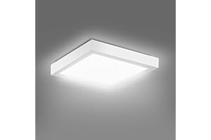 EXTRASTAR LED Ceiling Lights, 12W 1020LM Modern Square Flush Ceiling Lamp, 73W Equivalent, Energy Saving LED Panel Ceiling lamp, Ceiling Light Fitting for Living Room Bedroom - 6500K Daylight