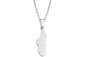 CECEY-JDZ Colliers Pendentif Carte De Madagascar Avec Nom De Villes - Classique Ethnique Afrique Malgache Colliers Charme Bijoux Patriotiques, Hip Hop Nouveauté Tendance Accessoires Femmes Hommes Cadeau Uniqu