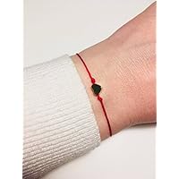 KAAYAH Damen Textilarmband verstellbar mit vergoldetem Herz Charm