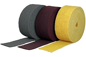 MST-DESIGN Schleifvlies grau I 2 Meter I Schleifvliesrolle Rolle 115 mm I ultra fein - Körnung 800 I Vlies, Vliespad, Schleifpad I Schleifen, Polieren, Lackieren