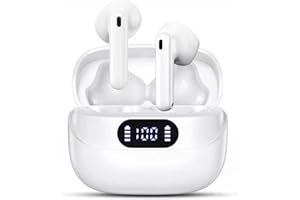 DEBBENY Cuffie Bluetooth, Auricolari Bluetooth 5.3, Display LED Cuffiette Hi-Fi Senza Fili, IP7 Auricolare USB C CVC Cancellazione Rumore Senza Filo for iOS Galaxy Xiaomi OPPO Android