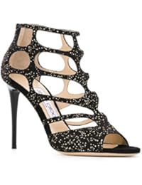 Jimmy Choo sandalias de tacón en piel de negro - Número de modelo: REN100UOP164