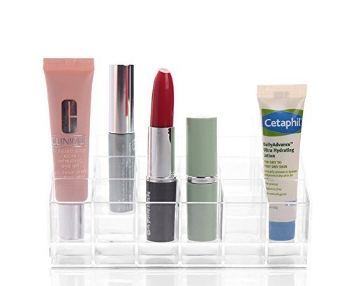 CINEEN 24 Raster Acrylic Lippenstift Halter Kosmetikorganiser Kosmetik-Organizer Makeup Sortierkasten Cosmetic Icebox (14.3 cm x 9.5 cm x 7.3 cm) - 6