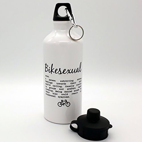 Bikesexual - Funny Cycling Water Bottle (White)