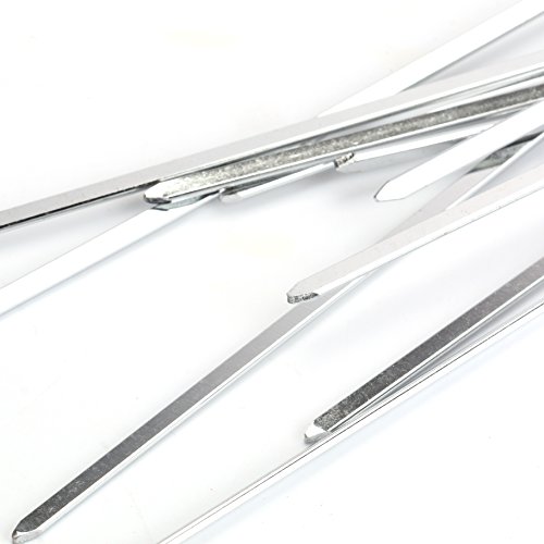 Tosnail 12-er BBQ Grillspieße Doppelspieße, Schaschlikspieße, Garnelenspieße, 43cm - 3