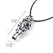 1 Pcs Men Infinity Tibet Silver Black Stainless Steel Skull Pendant Chain Necklace