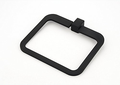 TGLOE Gummi-Malerei Matt Towel läuten schwarz einfache moderne Gummi Malerei Badezimmer hängen Handtuchring Matten - 6