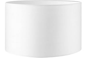 HOME SWEET HOME COLLECTION Home Sweet Home Moderno Pantalla Bling | cilindro | 35/35/21cm | Blanco | Pantalla de lámpara de tela de algodón | para casquillo de lámpara E27 | probado RoHS | para lámpara de pie