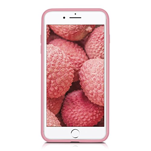kwmobile Funda para Apple iPhone 7 Plus   8 Plus - Carcasa para m  vil en  TPU Silicona  - Protector  Trasero  en  Rosa Claro Mate 