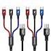 Produktbild Lachesis Multi USB Kabel [2er-Pack], 1.2M Nylon 3 in 1 Multi USB Ladekabel mit Typ C/Micro USB Kabel Kompatibel für Phone 8, Samsung Galaxy S9 S8, Huawei, Honor, Xiaomi, Sony, Kindle, und mehr
