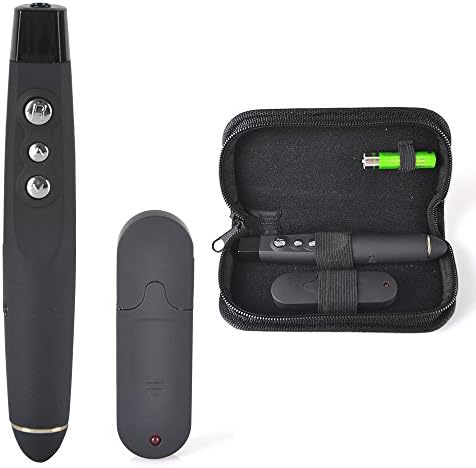 New Wireless Presenter USB Remote Control PowerPoint PPT Laser Pointer Pen with Case
