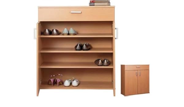 Venetia Shoe Storage Cabinet With Drawer Beech Amazon Co Uk